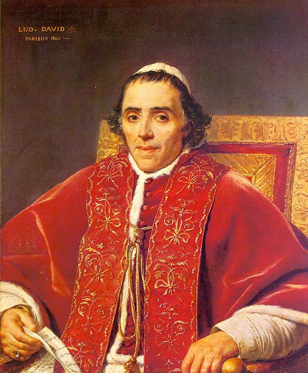 Jacques-Louis  David Portrait of Pope Pius VII_2